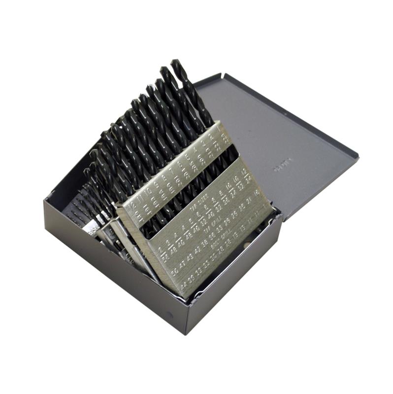 General Purpose Jobber Length Drill Set 60-Pc HSS Black Oxide #1>#60