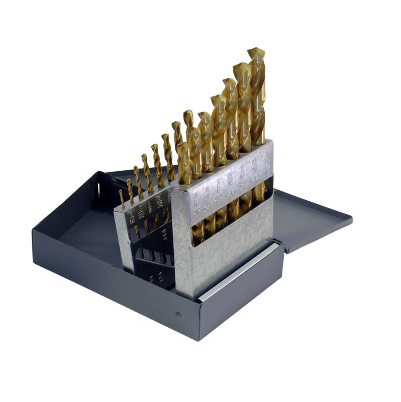 DRILL SET 15PC STR SHNK 69871 2550 COBALT HD JOB TiN