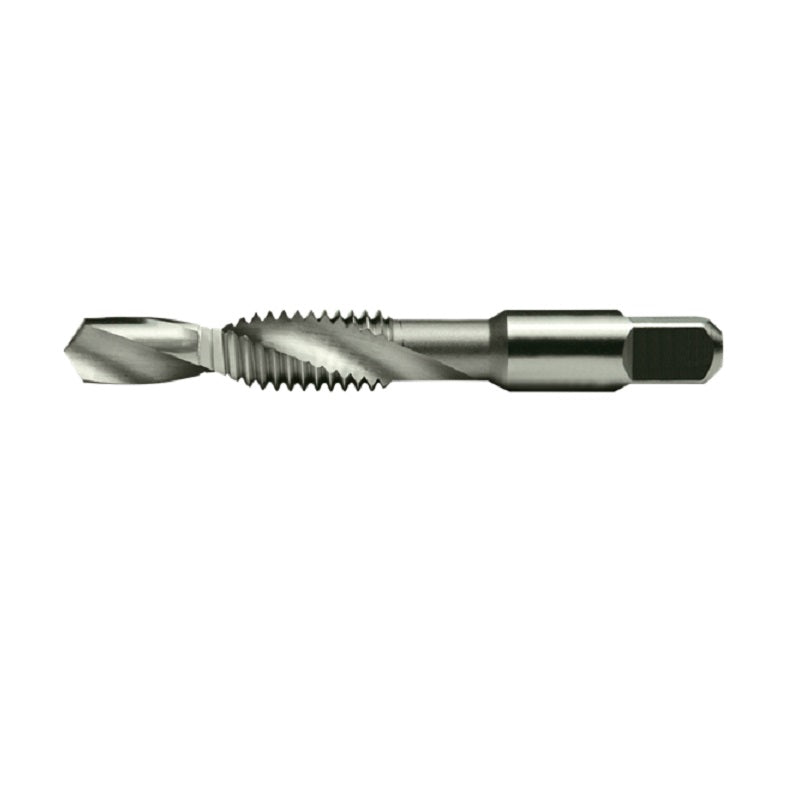 Combo Tap & Drill 1/4"-20 UNC 2-Flute Straight Shank with Square HSS Bright