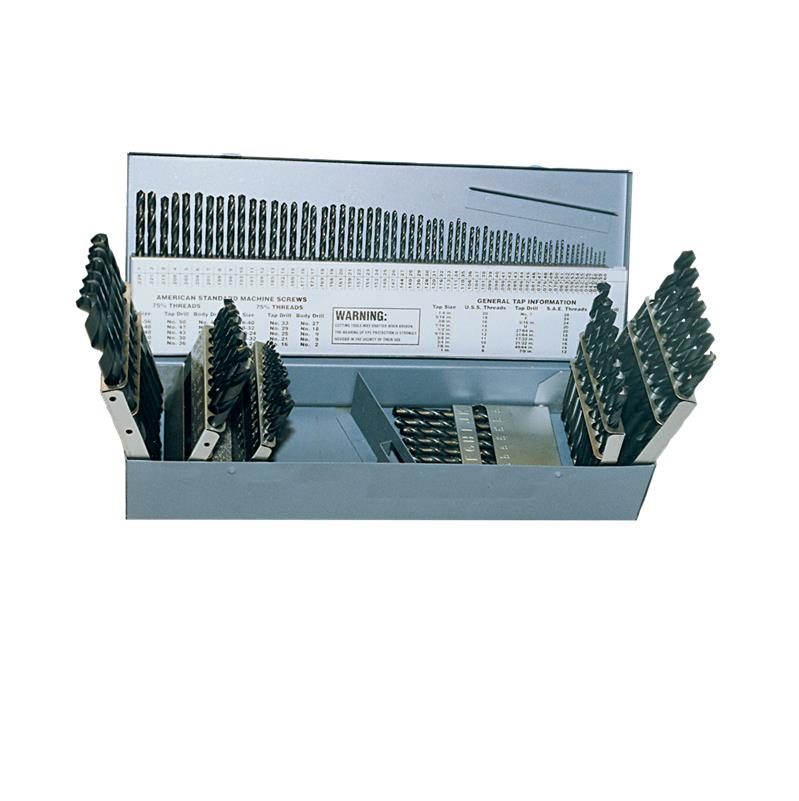DRILL SET 115PC STR SHNK C21128 1801 - CLE-LINE HD JOB BLK
