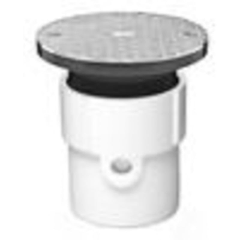 CLEANOUT 3-4 PVC SPIGOT/HUB END 74127 ADJUSTABLE GENERAL PURPOSE 6 BRASS ROUND COVER