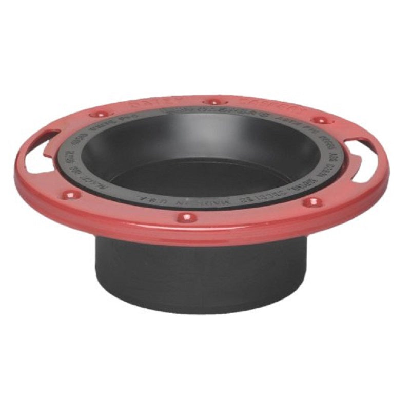 CLOSET FLANGE 3-4 ABS LEVEL-FIT 43514 W/METAL RING & TEST CAP