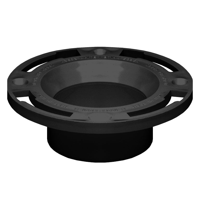 CLOSET FLANGE 3-4" ABS 43524 LONG PATTERN W/PLASTIC RING LESS CAP