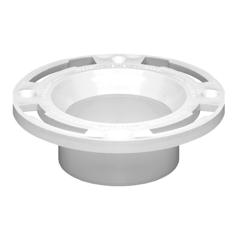CLOSET FLANGE 3-4 PVC 43525 LONG PATTERN PLASTIC RING LESS CAP