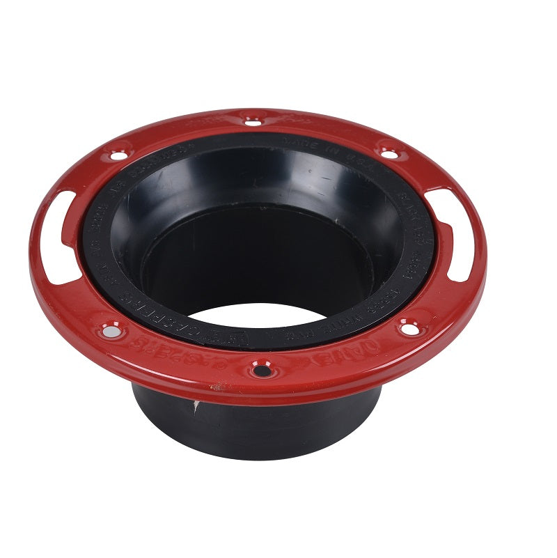 CLOSET FLANGE 3-4" ABS 43534 LONG PATTERN W/METAL RING LESS CAP