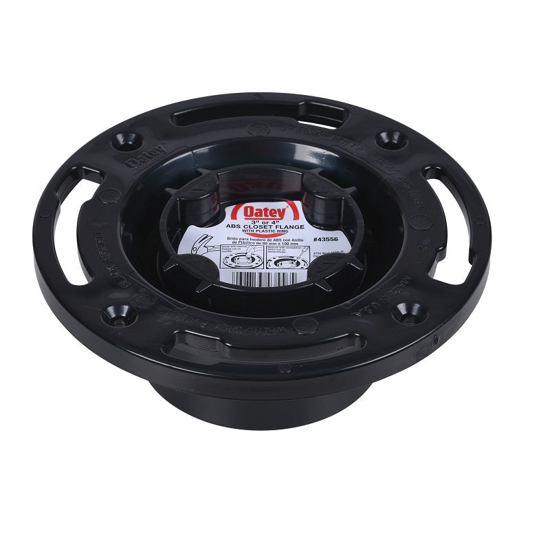 CLOSET FLANGE 3-4" ABS 43556 EASY TAP PLASTIC RING W/CAP