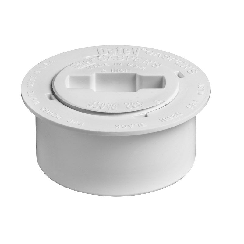 ADAPTER 4 ABS FLUSH FIT CLEANOUT 43732 W/PLUG OATEY