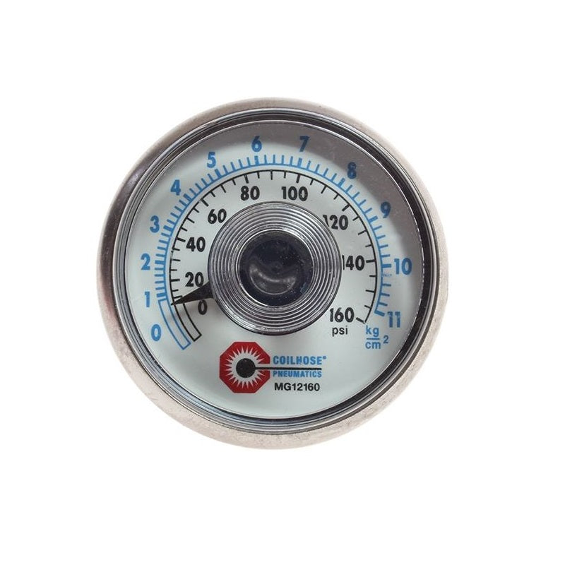 Gauge 1-1/2" Aluminum Poly Lens 0-160 PSI
