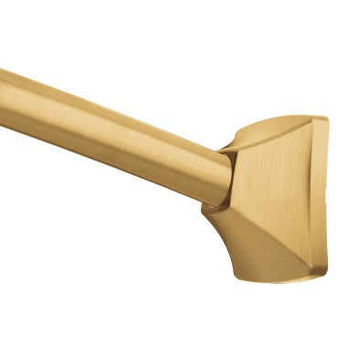 Adjustable-Length Curved Shower Rod in Brushed Gold