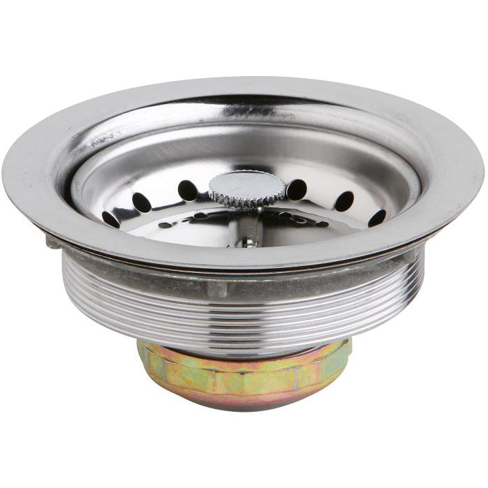 Stainless Steel Drain w/Removable Basket Strainer & Stopper 3-1/2" Matte