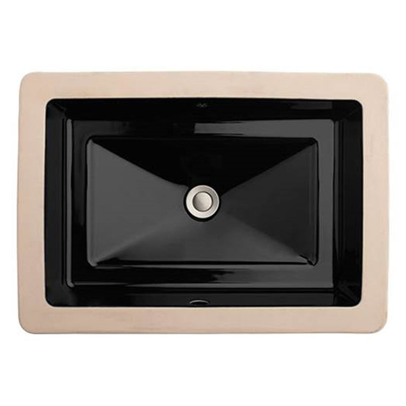 Pop 20x14 Rectangle Undermount Bathroom Sink in Black