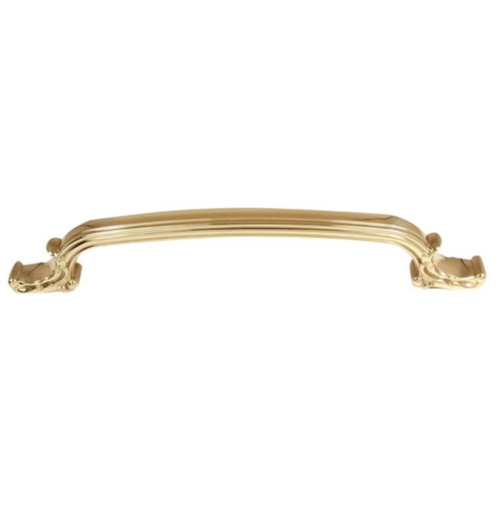 Ornate 8" Appliance Pull w/Polished Brass Finish