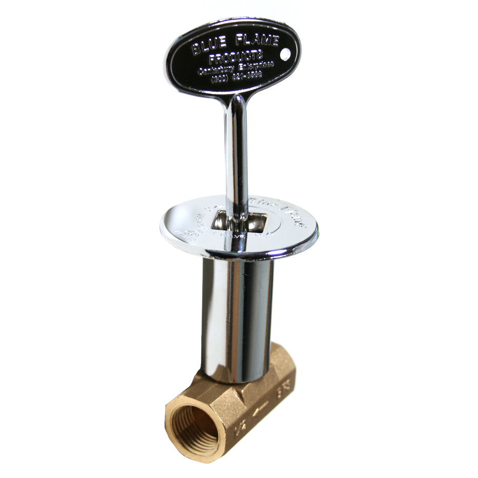 Gas Valve Kit 1/2" Straight Full Turn Polished Chrome