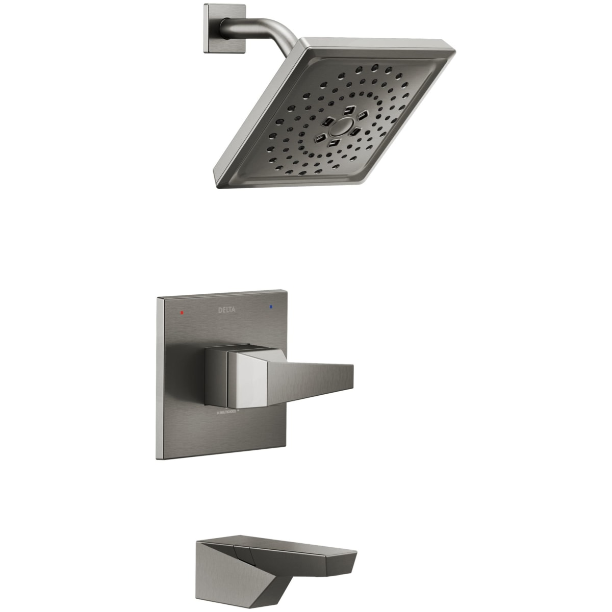 Trillian Tub/Shower Trim In Lumicoat Blck Stainlss
