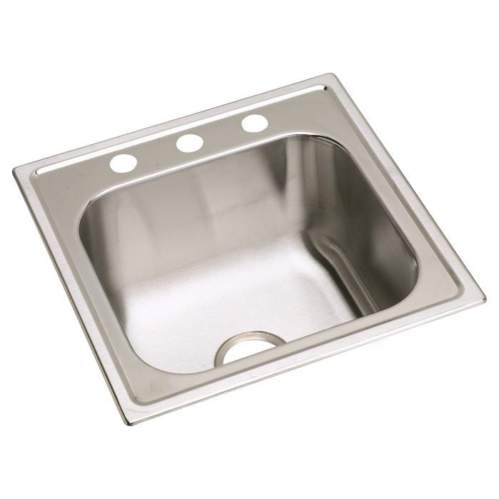Dayton 20x20x10-1/8" SS Single Bowl 3-Hole Laundry Sink