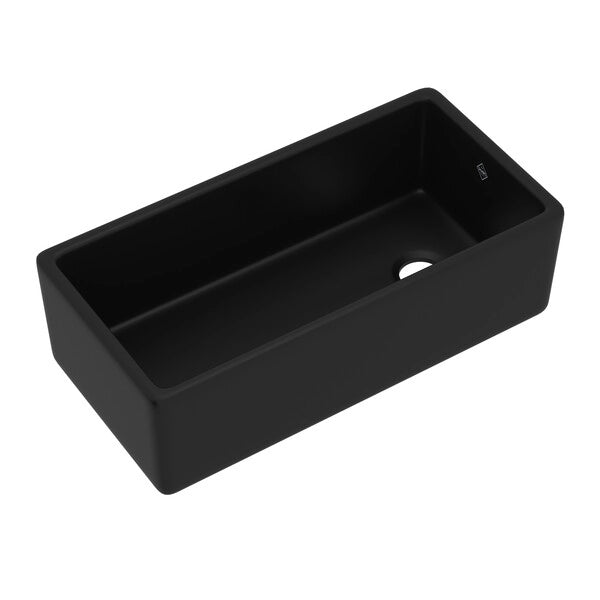 Shaws Classic 36x18x10-3/4" Fireclay Kitchen Sink in Black