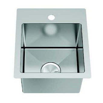 Diamond 15x17x10" Stainless Steel Kitchen Sink Kit w/1 Hole