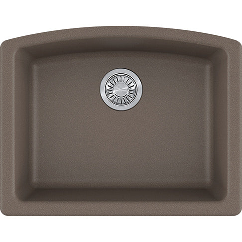 Ellipse 25x19-5/8x9" Granite Single Bowl Sink in Storm