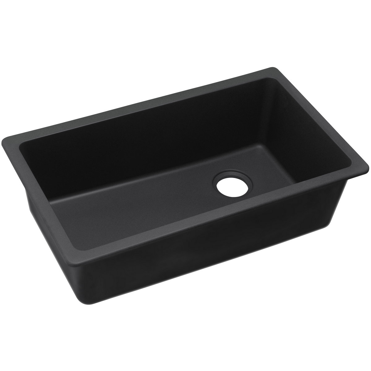 Quartz Classic 33x18-3/4x9-1/2" Single Bowl Sink in Black