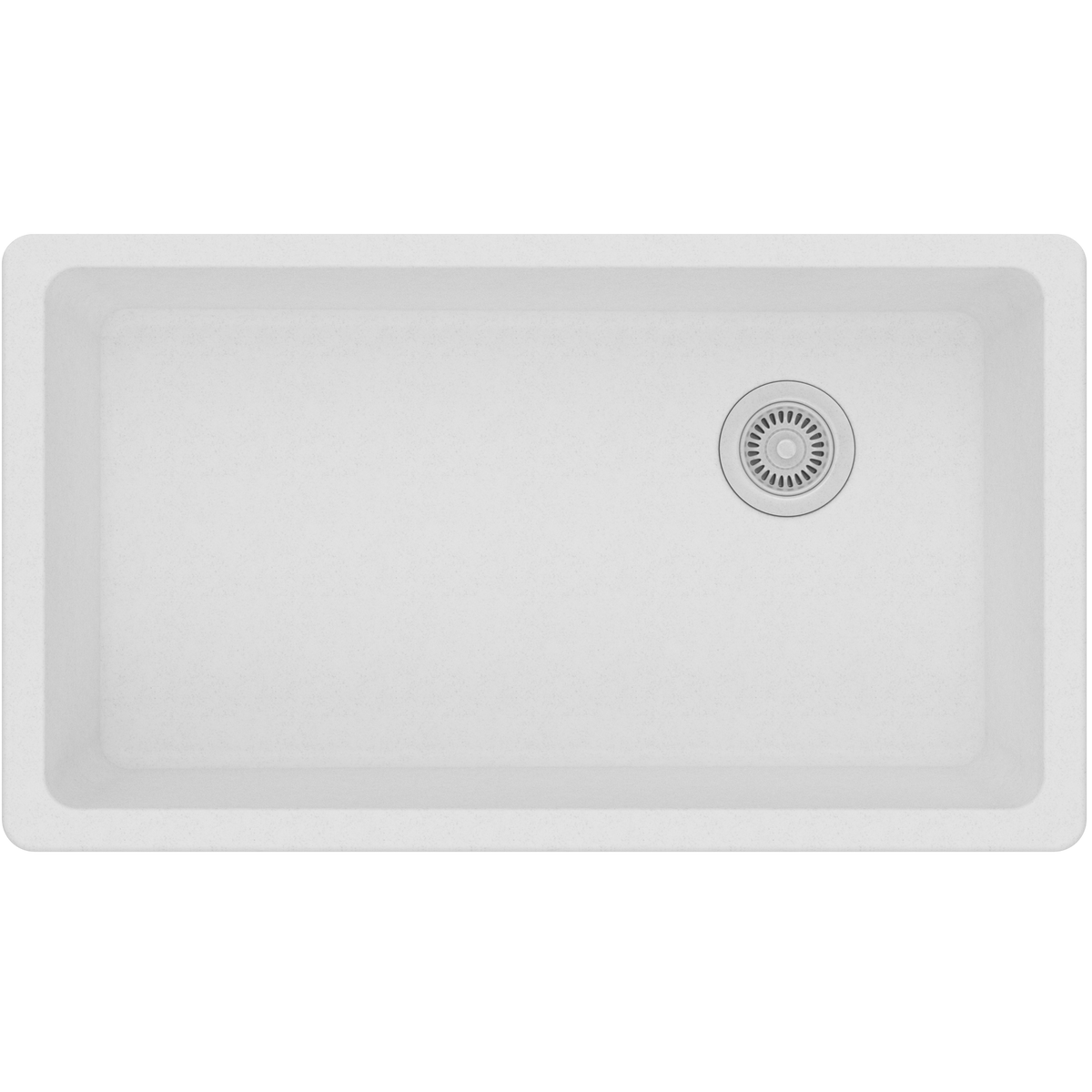 Quartz Classic 33x18-3/4x9-1/2" Single Bowl Sink in White