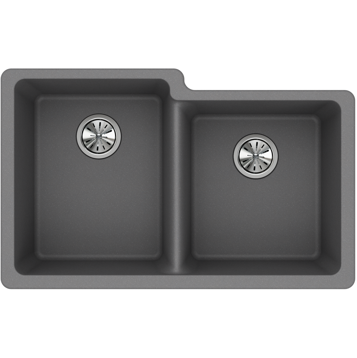 Quartz Classic 33x20-1/2x9-1/2" Double Bowl Sink Greystone