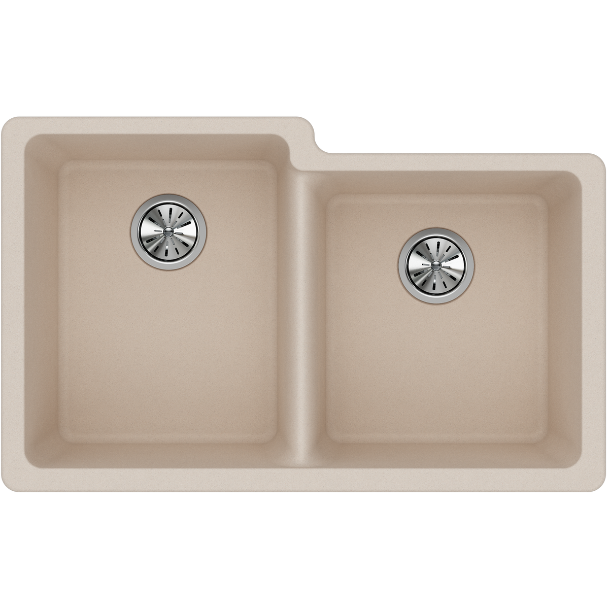 Quartz Classic 33x20-1/2x9-1/2" Double Bowl Sink Putty