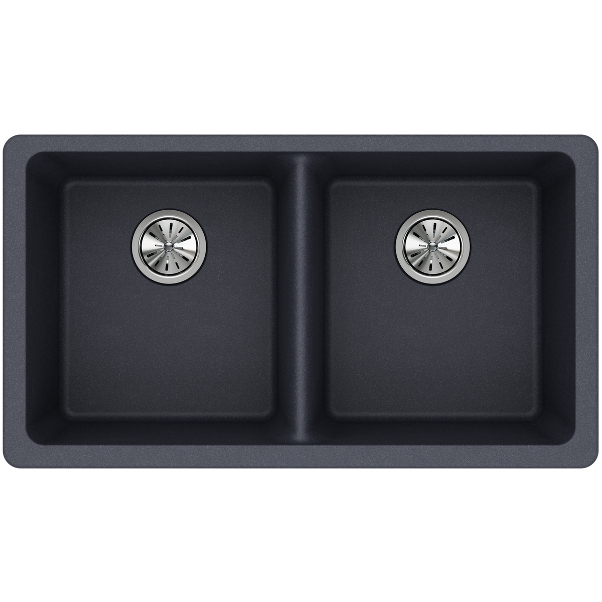 Quartz Classic 33x18-1/2x9-1/2" Double Bowl Sink Dusk Gray