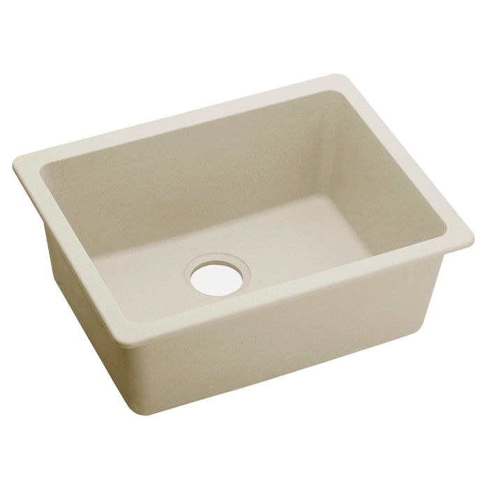 Quartz Luxe 24-5/8x18-1/2x9-1/2" Single Bowl Sink, Parchment
