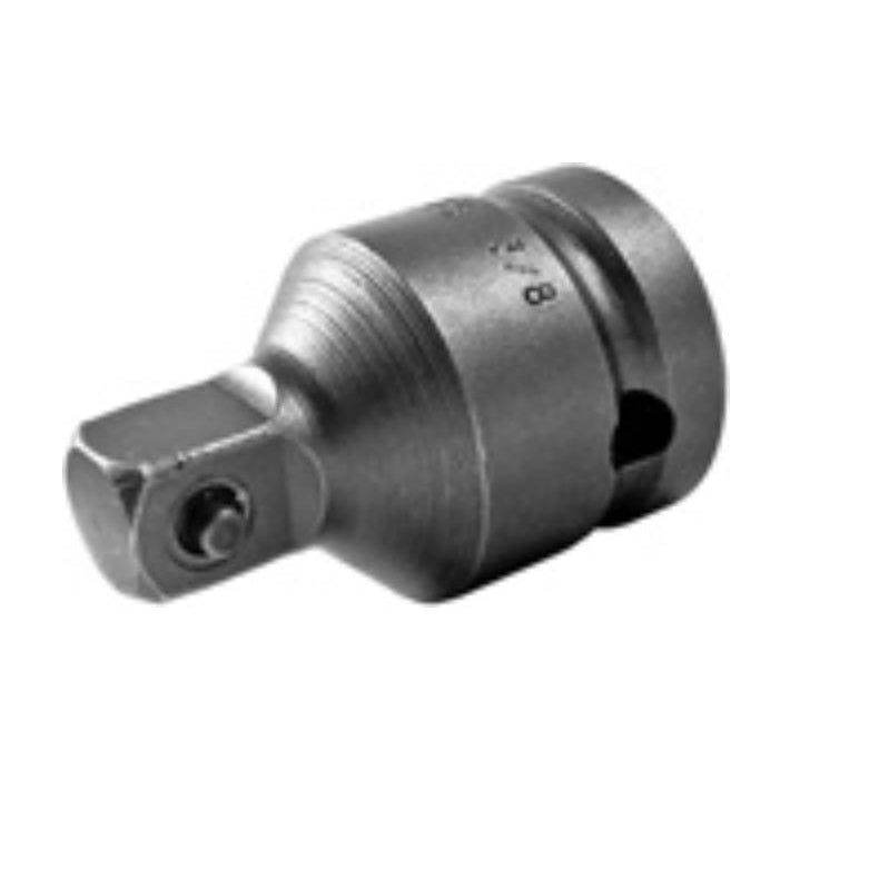Adapter 3/8" Male Square X 1/2" Square Drive 1.62" OAL Pin Lock