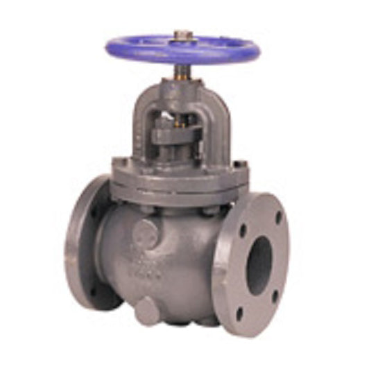 Globe Valve 6" Cast Iron Class 125 Flanged Bolted Bonnet Renewable Seat & Disc Bronze Mounted Max Pressure 200 PSI non-shock CWP
