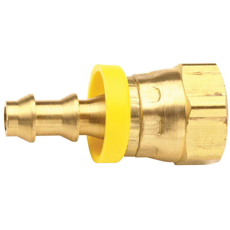 HOSE FITTING 1/4 BRASS 2780404C BARB X F NPSM SWIVEL - BALL