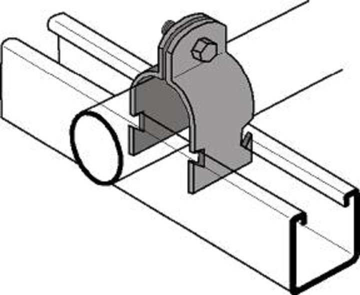 CLAMP 1" STRUT T304SS FOR 1" IPS PIPE FS-1100-1ST4