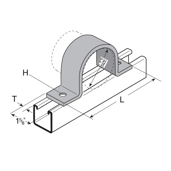 STRAP GALVANIZED 2 HOLE 2-1/2 FS7870 FS7870-2-1/2