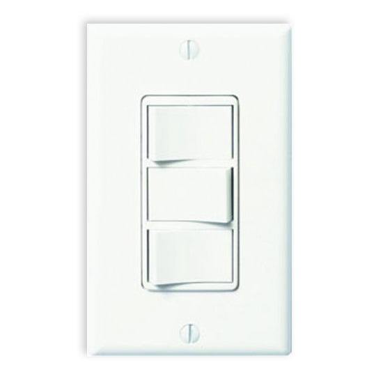 EcoSwitch 3 Function On/Off Wall Switch for Fan/Light/Night Light White