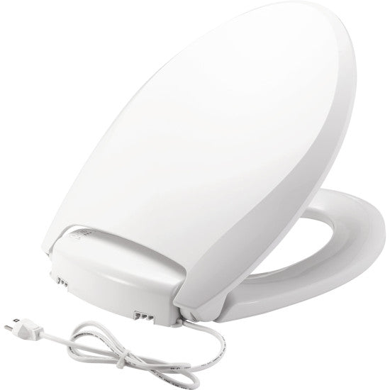 Radiance Elong Plastic Heated Toilet Seat w/iLumaLight White