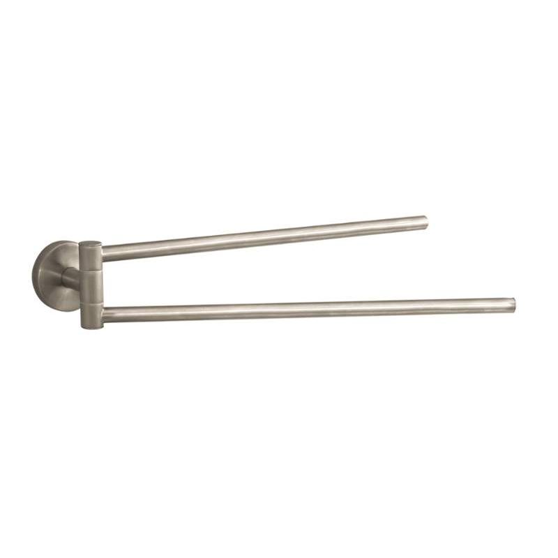 Logis S/E 15" Dual Swivel Towel Bar in Brushed Nickel