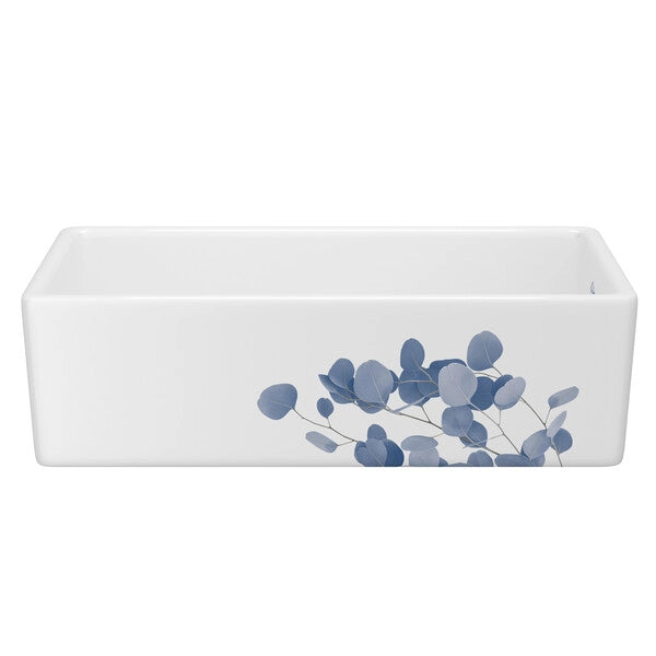 Shaws Classic 36x18x10-3/4" Kitchen Sink in Blue/Silver Eucalyptus