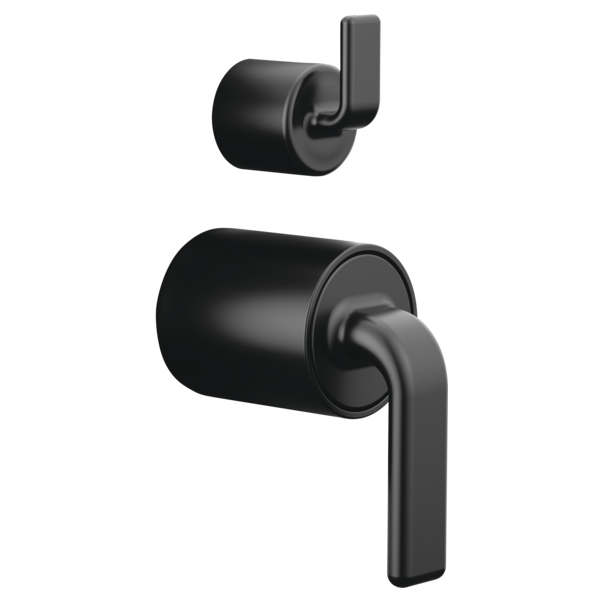 Allaria Pressure Bal Valve Trim w/Diverter & Lvr Hdl, Matte Black