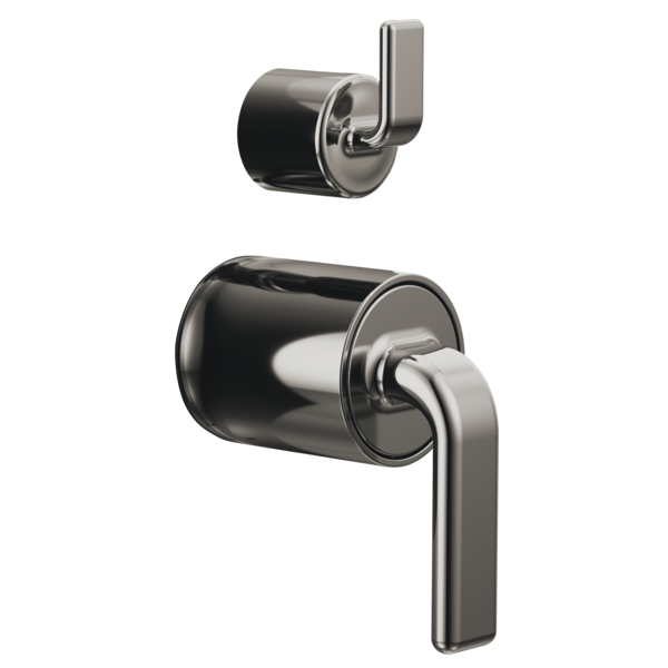 Allaria Pressure Bal Valve Trim w/Diverter & Lvr Hdl, Black Onyx