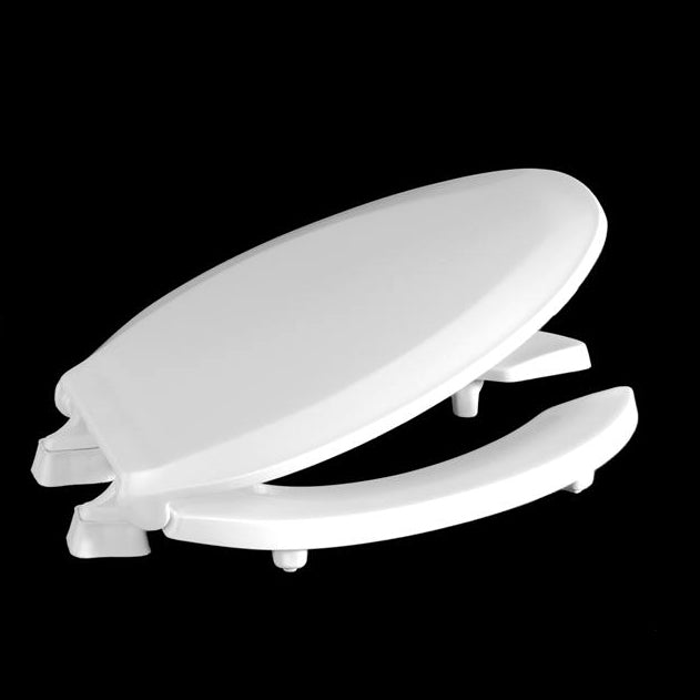 SEAT HL820STS-001 WHT ELON OPEN FRONT W/COVER PLASTIC