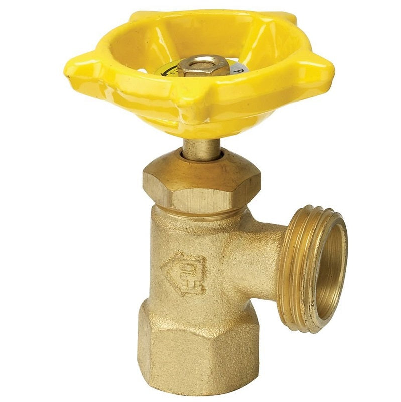 Boiler Drain Valve 1/2" Brass Threaded FPT Max Pressure 125 PSI