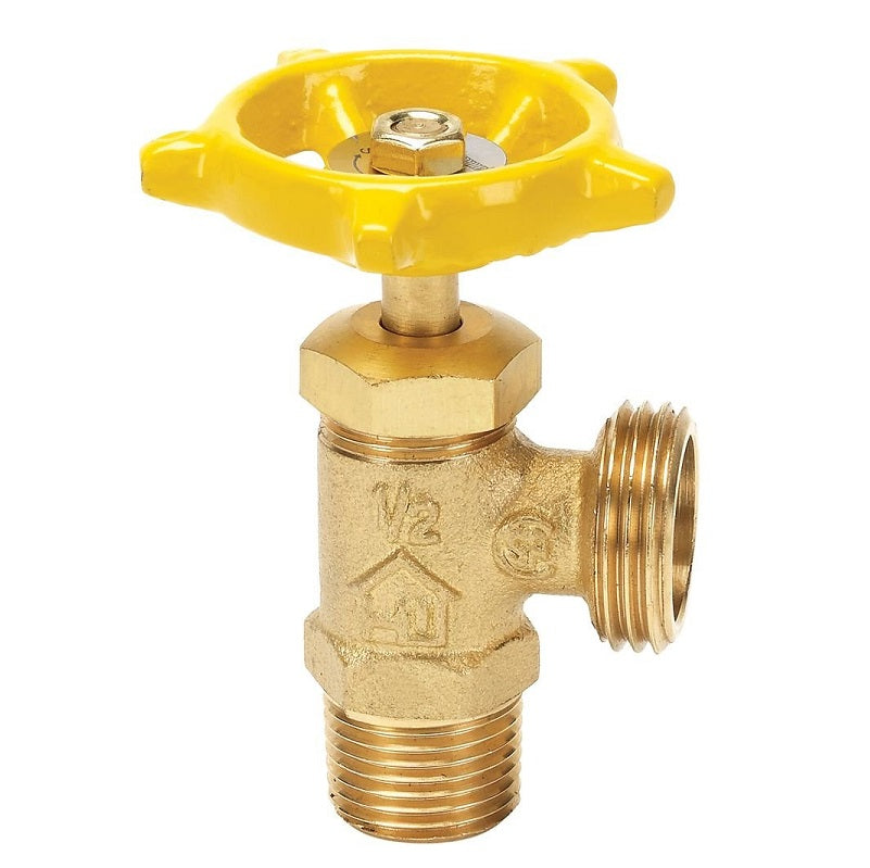 Boiler Drain Valve 3/4" Brass MPT or FSWT Max Pressure 125 PSI
