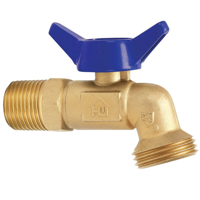 Hose Bibb 1/2" Brass Male CXC 1/4-Turn Max Pressure 125 PSI 1/2" Solder or 1/2" MPT Inlet