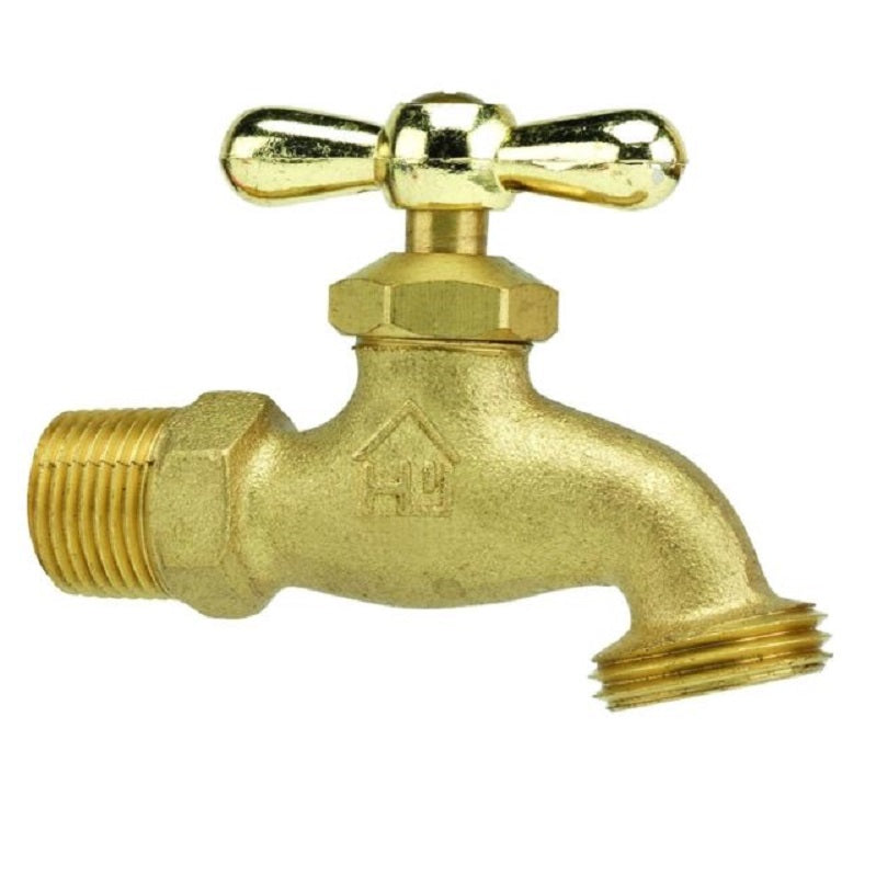 Hose Bibb 1/2" Brass Male CXC  Max Pressure 125 PSI 1/2" Solder or 1/2" MPT Inlet