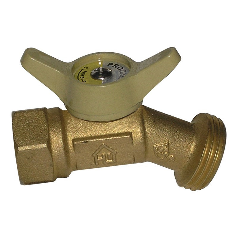 Hose Bibb 3/4" FPT Inlet Brass Threaded 1/4-Turn