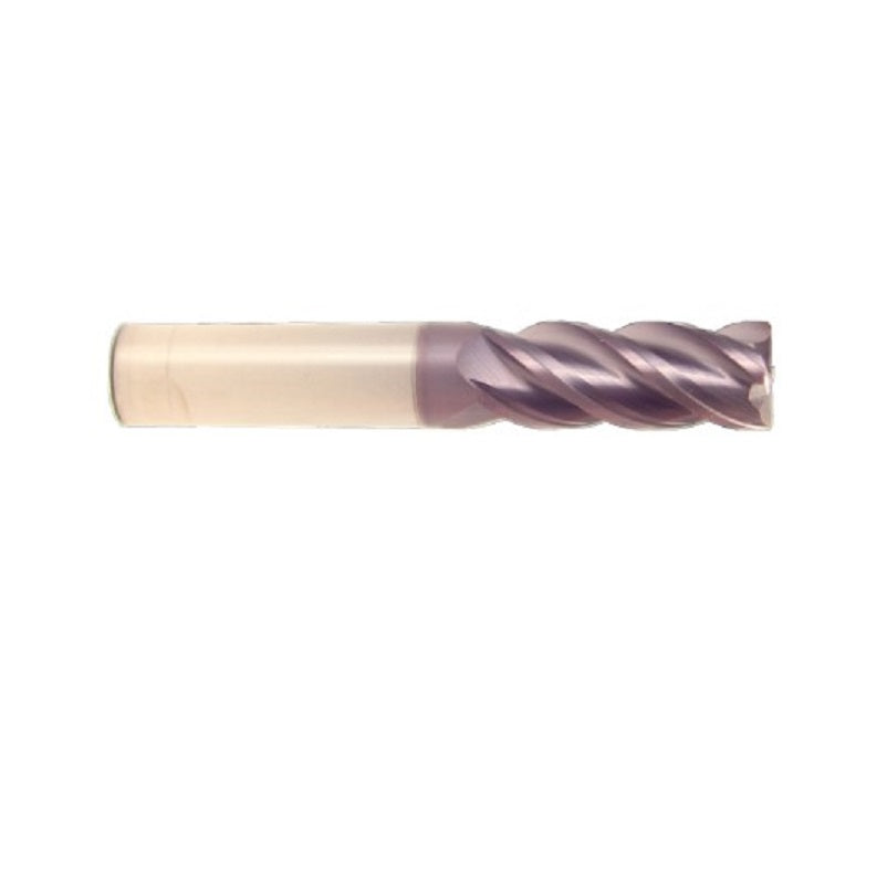 End Mill 1/8" 4-Flute Single End Corner Radius .010 Carbide AlTiN