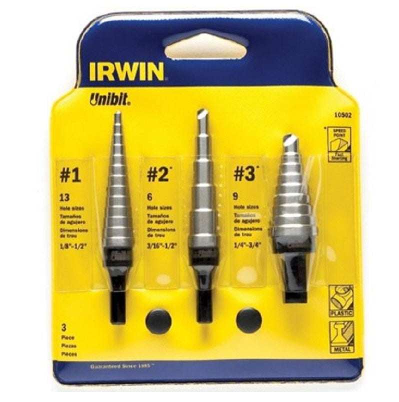 UNIBIT 3 PC STEP DRILL SET 502 10502