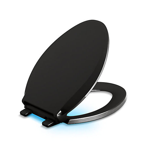 Cachet Nightlight Quiet Close Elongated Toilet Seat in Black