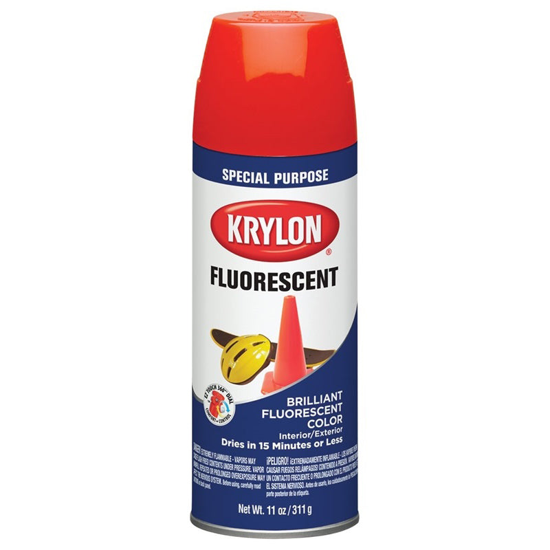 PAINT 16 OZ RED ORNG SPRY K03101 FLUORESCENT 11 OZ NET WEIGHT