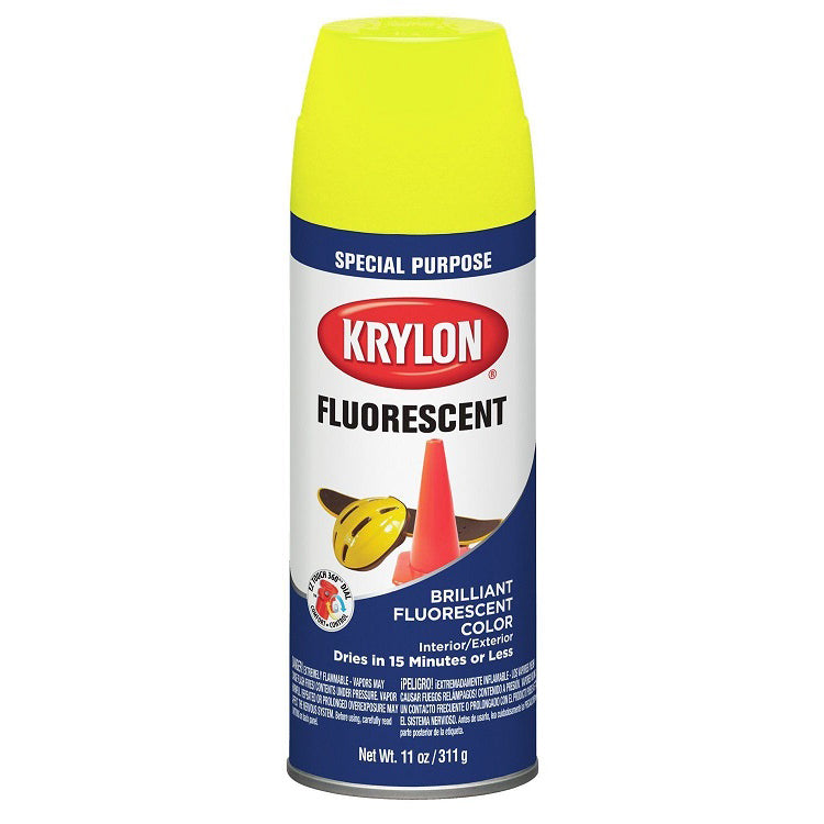 PAINT 16 OZ YELLOW SPRAY K03104 FLUORESCENT 11 OZ NET WEIGHT